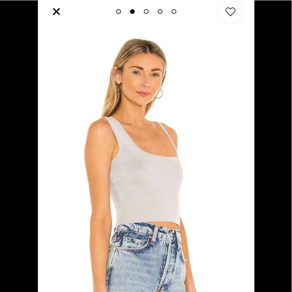 Superdown Asymmetrical Fitted Slightly Cropped Top - image 4